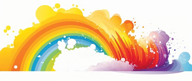 rainbow over white background illustration