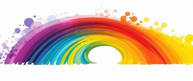 rainbow over white background illustration