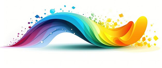 rainbow over white background vector illustration id 5592467 in the style of uhd image