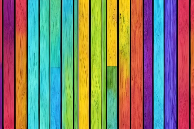 Photo rainbow wood background, colorful wood background, wood background, wooden background, wood texture