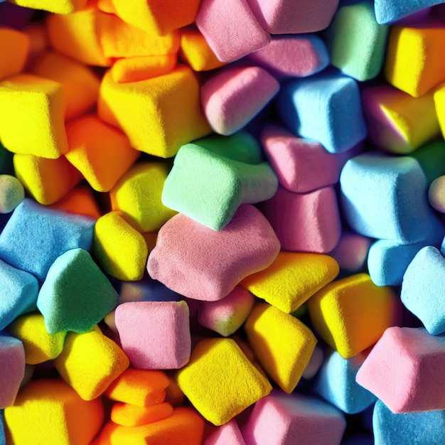 RainbowColored Lucky Charms Marshmallows in Repeating Pattern