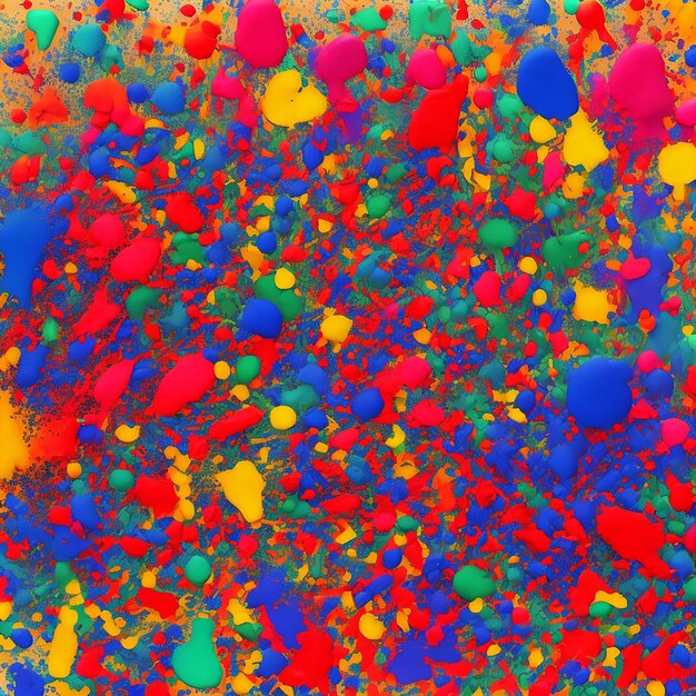 Rainbowcolored paint splatters