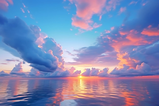 Rainbowcolored sky after a rain shower