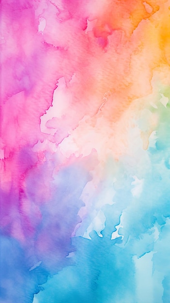 Rainbowcolored watercolor texture background