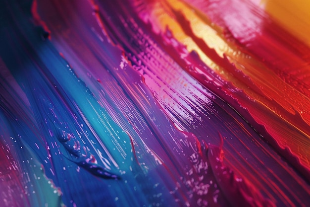 Rainbowhued brush strokes symbolizing harmonious u