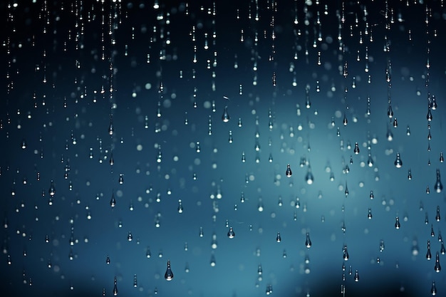 Raindrops on the background of the sky