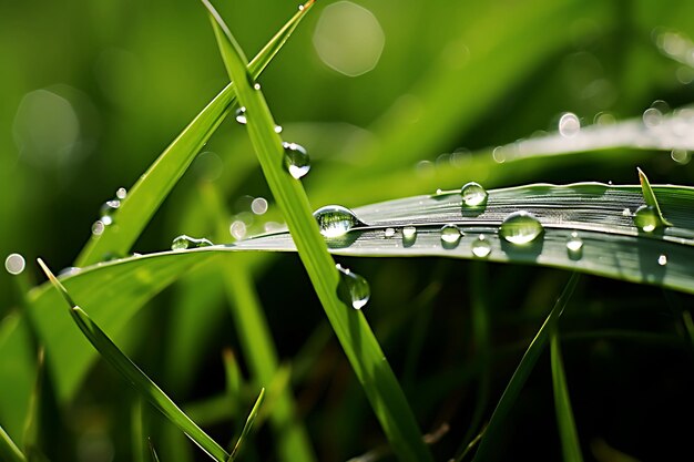 Raindrops on a blade of grass Hi