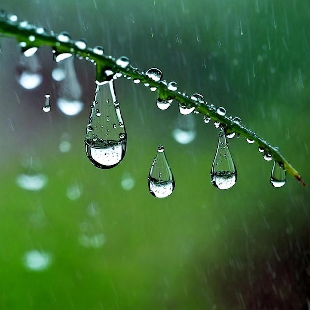 雨粒が落ちる優しい歌が生命の住む大地を潤す