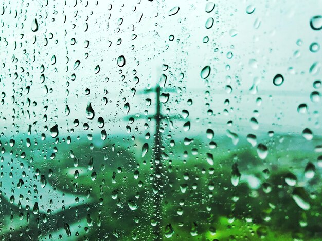 Raindrops on glass window