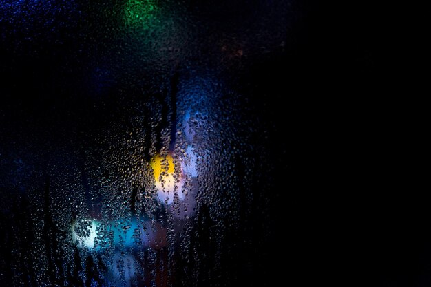 Photo raindrops on glass window