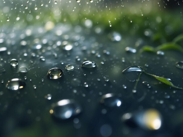 Photo raindrops on a glass window