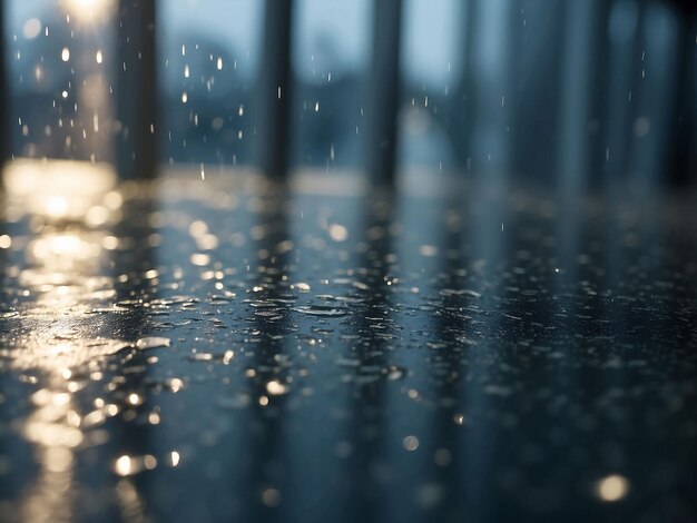 Photo raindrops on a glass window