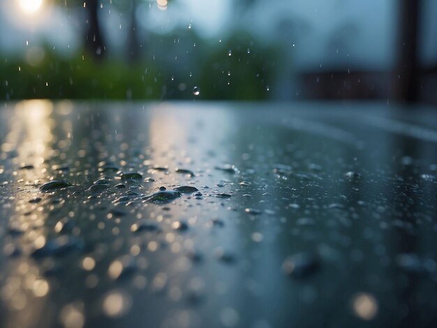 Photo raindrops on a glass window