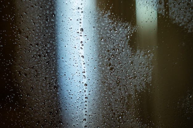 Raindrops on glass