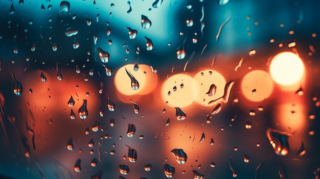 Raindrops on Window Glass