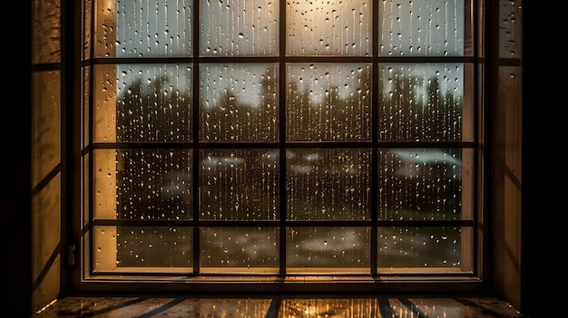 Raindrops on a window pane