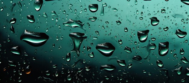 raindrops on the window panel