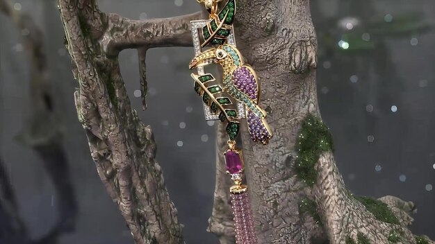 Photo rainforest collection visualization jewellery presentation render 3d