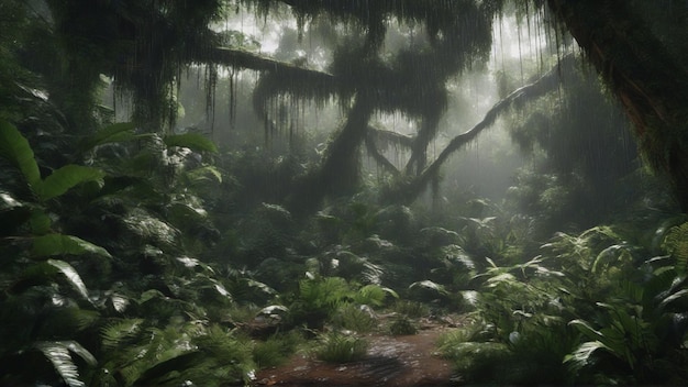 Rainforest jungle background