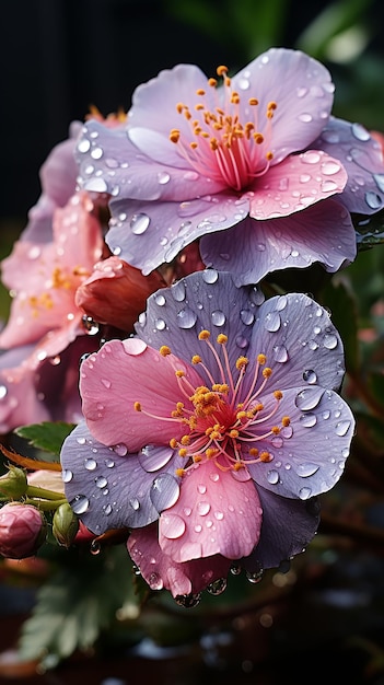 雨にキスされた花が咲く