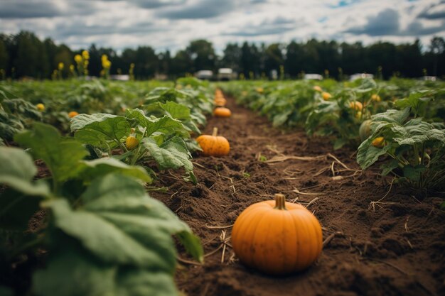 Rainy autumn day at a pumpkin farm perfect for family picking Get your Thanksgiving pie ingredients and enjoy organic nonGMO veggies