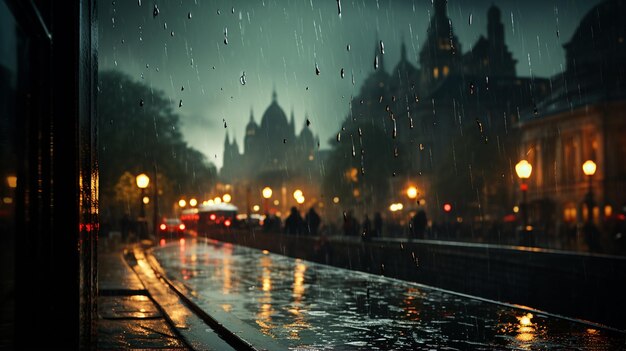 雨の日 抽象的な背景