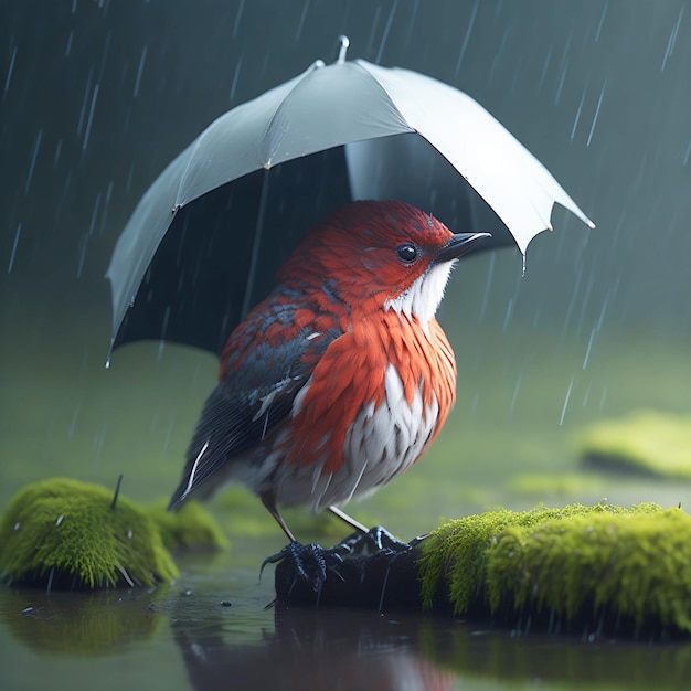 Foto generatore di foto di uccelli per i giorni di pioggia