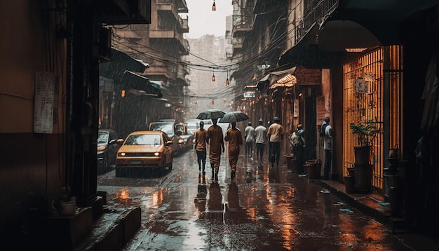 A rainy day in cairo, egypt.