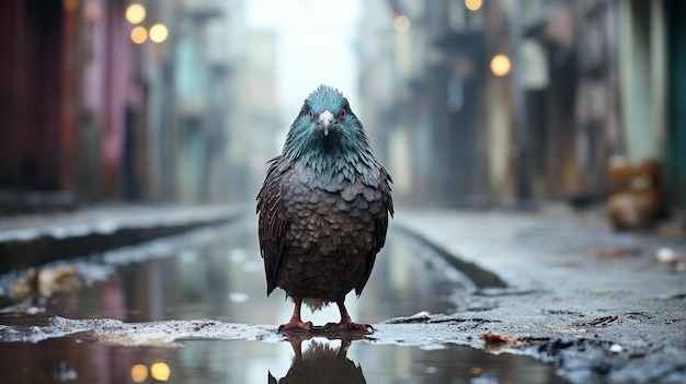 rainy day pigeon HD wallpaper photographic image