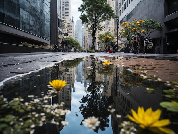 雨の日の都会