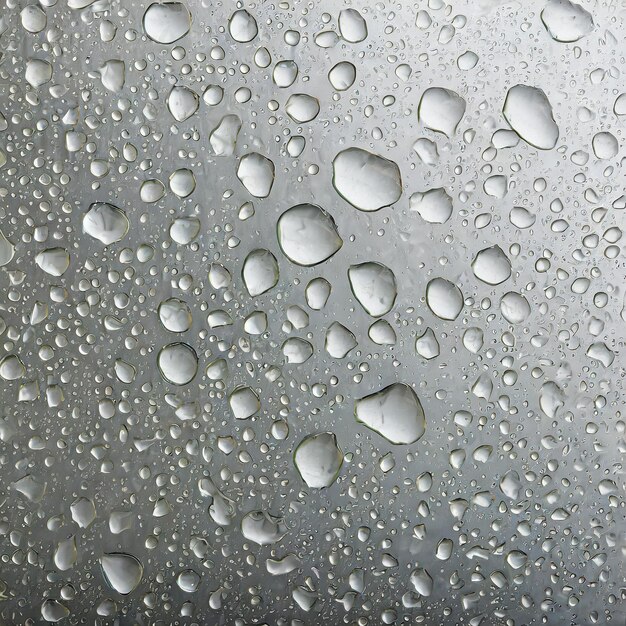 車の窓に水の滴が落ちる雨の日