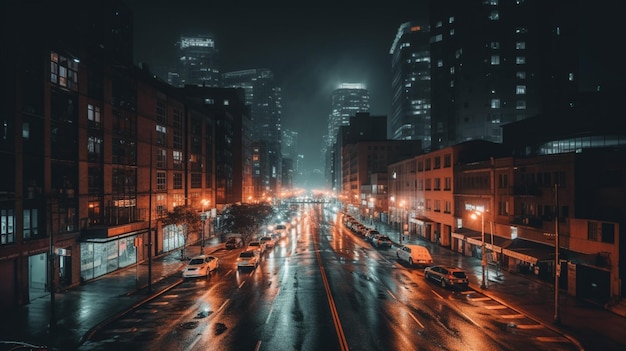 보스턴의 비오는 밤