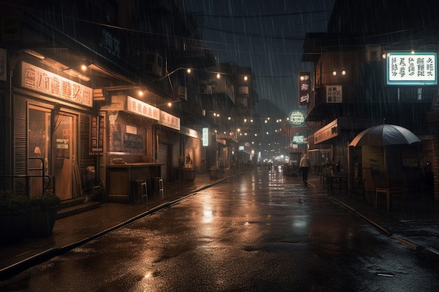 A rainy night in hong kong