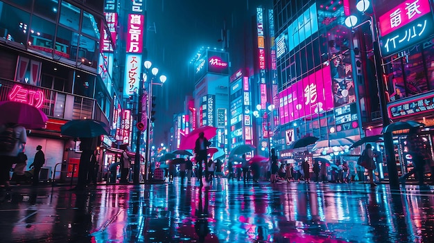 a rainy night scene with a neon sign that says  hotel