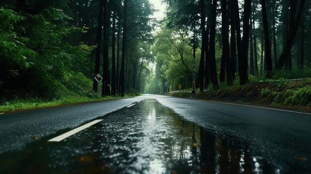 Photo rainy night on the street