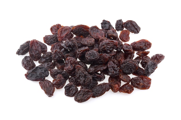 Photo raisins isolated on white background