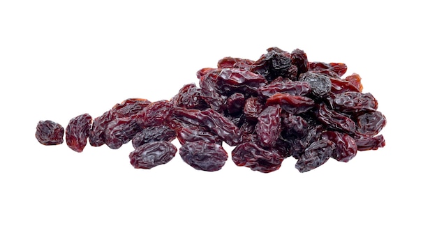 Raisins isolated on white background