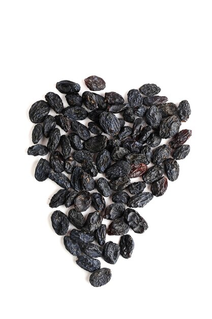 Raisins isolated on white background