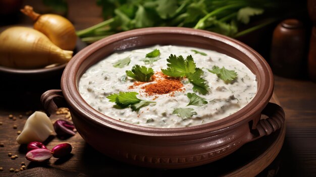 raita met schaal