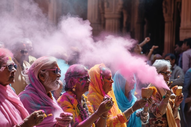 Rajasthan India 03 21 2019 photo of Holi the Hindu festival of colours