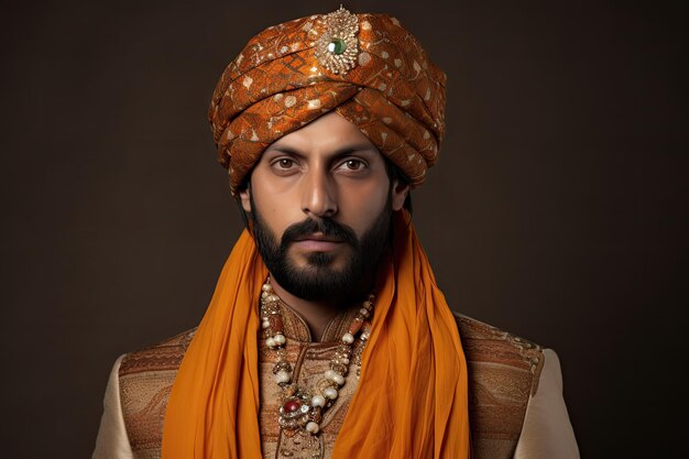 Photo rajasthani jaipur groom wedding turban