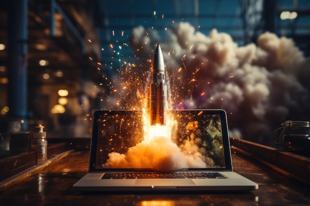 Raketlancering komt uit een nieuw opstartconcept voor laptops