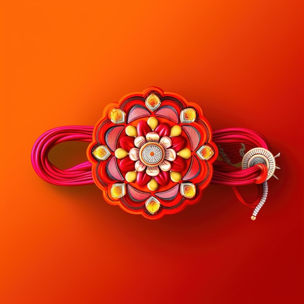 Foto rakhi festival achtergrondontwerp met creatieve rakhi-illustratie ai gegenereerd