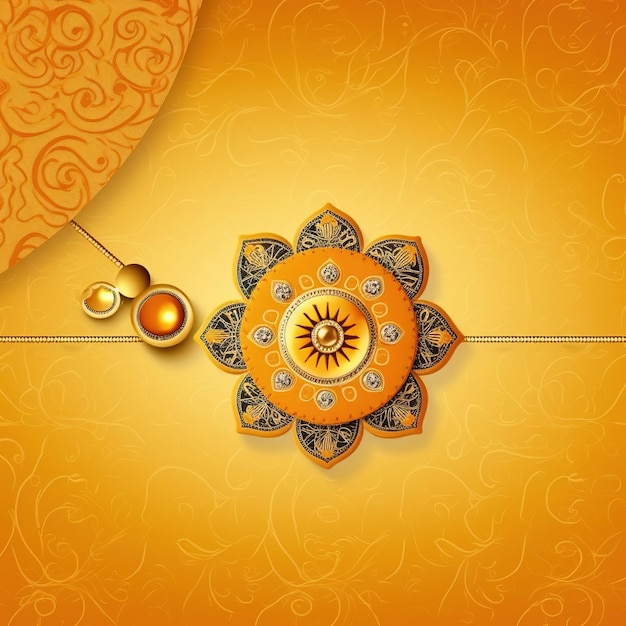 Rakhi festival background design with creative rakhi illustration ai generated