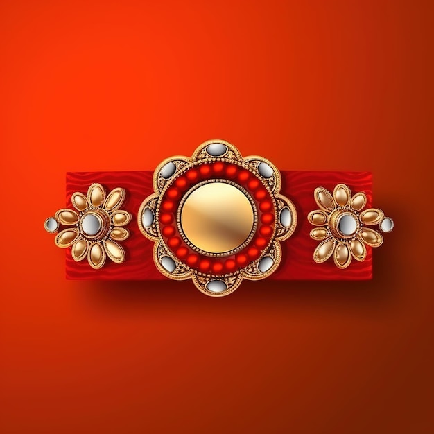 Rakhi festival background design with creative rakhi illustration ai generated