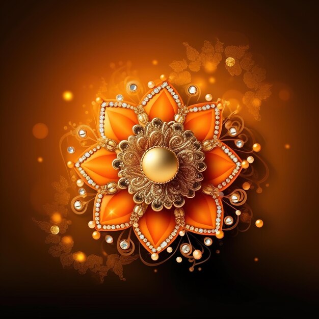 Rakhi Festival Background Design with Creative Rakhi Illustration Ai Generated