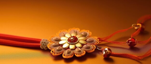 Rakhi festival background design with creative rakhi illustration ai generated