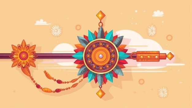 Rakhi geïsoleerde illustratie voor Raksha Bandhan Generative Ai