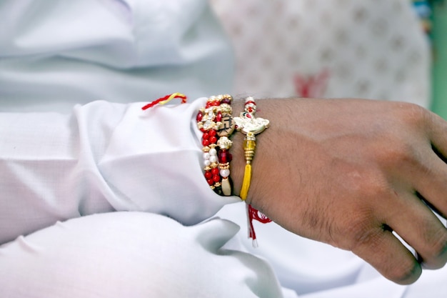 Rakhi during Indian Festival "Raksha Bandhan"