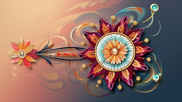 Rakhi isolated illustration for Raksha Bandhan Generative Ai